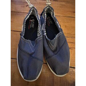 Skechers BOBS Womens Casual Slip-On Shoes Navy Blue Size 10 Good Condition